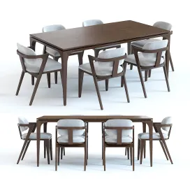 West elm adam court table chairs